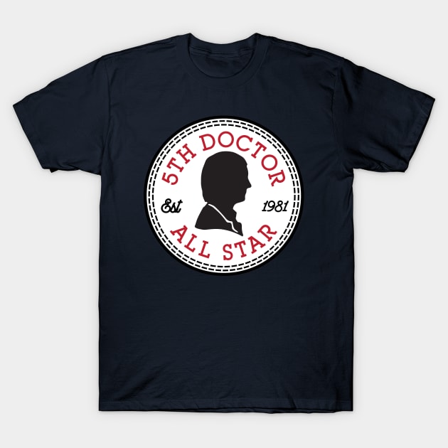 Converse All Star Fifth Doctor Who T-Shirt by Rebus28